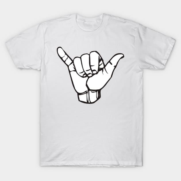 White Shaka T-Shirt by JuliesDesigns